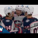 Kent Johnson's Redirection Goal Stands After Review To Give Blue Jackets Late Lead