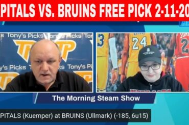 Washington Capitals vs Boston Bruins 2/11/2023 FREE NHL Expert Picks on Morning Steam Show for Today