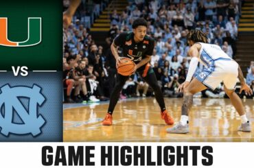 Miami vs. North Carolina ACC Men's Basketball Highlights (2022-23)