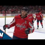 Capitals' T.J. Oshie Chips In Joe Snively Pass While Falling To Score Great Goal
