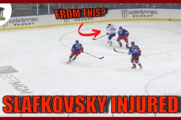 Slafkovsky Injured On This Play