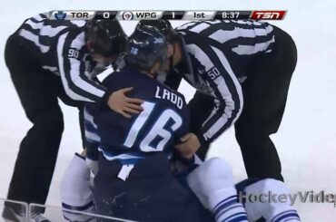 Dion Phaneuf vs Andrew Ladd fight . Mar 12, 2013