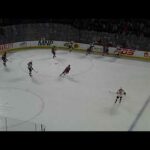 Laval Rocket's Cayden Primeau makes a great save vs. Utica Comets' Tyce Thompson 2/11/23