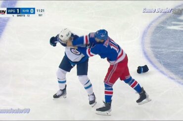 Sam Gagner vs Vincent Trocheck FIGHT, Jets @ Rangers Feb 20 2023