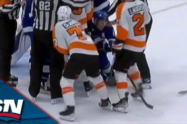 Flyers' Tony DeAngelo Receives Game Misconduct For Spearing Lightning's Corey Perry