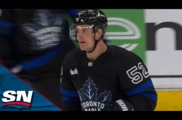 Noel Acciari Buries Loose Puck In Tight For His First Goal With Maple Leafs