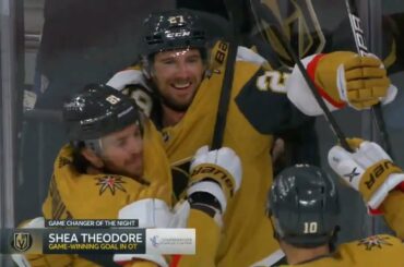 Shea Theodore wins it in OVERTIME vs Canadiens