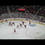 Brady Skjei of the Carolina Hurricanes scores vs. the Montreal Canadiens 3/7/23