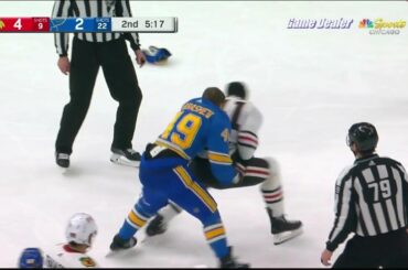 Isaak Phillips vs Ivan Barbashev FIGHT, Blackhawks @ Blues Jan 21 2023