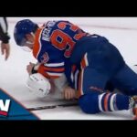 'Two Unlikely Combatants': Oilers' Ryan Nugent-Hopkins Drops Gloves With Maple Leafs' Justin Holl