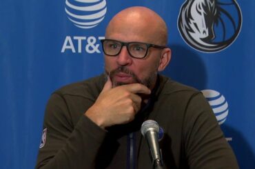 Jason Kidd Speaks with the Media Following the Mavs OT Win