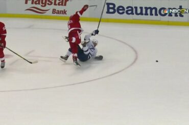 Justin Abdelkader Hit on Alex Killorn - 10/13/15