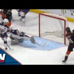 Ducks' Ryan Strome Makes Cheeky Pass To Give Trevor Zegras A Wide-Open Net vs. Blue Jackets