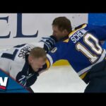 Jets' Nikolaj Ehlers And Blues' Brayden Schenn Drop The Gloves And Exchange Blows In Spirited Tilt