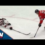 Blackhawks' Philipp Kurashev Waits Out Jake Sanderson With Beautiful Toe Drag To Open Scoring