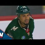 Wild's Ryan Reaves Bats Puck Out Of Mid-Air For First Goal Of The Season vs. Islanders