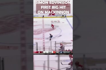 Simon Edvinsson First NHL Hit on MacKinnon #shorts #nhlshorts #lgrw