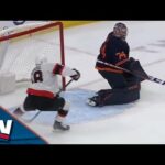 Senators' Tim Stutzle Taps In Nice Feed From Dylan Gambrell For Shorthanded Goal vs. Oilers