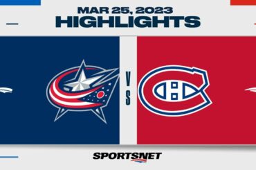 NHL Highlights | Blue Jackets vs. Canadiens - March 25, 2023