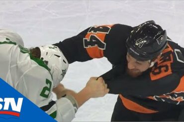 Jamie Oleksiak Drops The Gloves For Great Fight With Chris Stewart