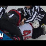 Brady Tkachuk And Miles Wood Scrap After Heated Senators-Devils Scrum