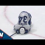 Maple Leafs' Auston Matthews Leaves Ice After Blocking Slapshot Off His Knee