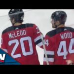 Devils' Michael McLeod Feeds Miles Wood With Between-The-Leg Pass For Go-Ahead Goal vs. Jets