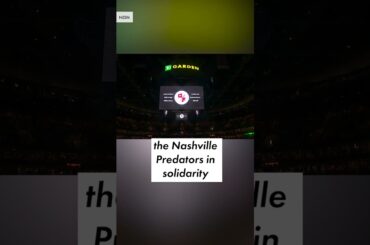 Bruins & Predators hold moment of silence for victims of Nashville shooting 🙏 | NYP Sports #shorts