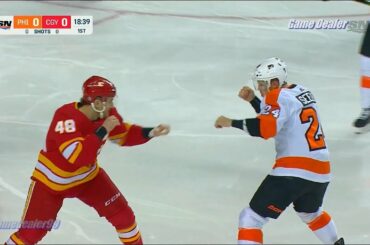 Nick Seeler vs Dennis Gilbert FIGHT, Flyers @ Flames Feb 20 2023