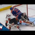 Oilers' Leon Draisaitl Scores Slick Backhander Off Evander Kane's Feed vs. Ducks