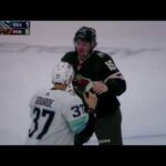 NHL hockey fight - Mason Shaw(Wild) vs. Yanni Gourde(Kraken)