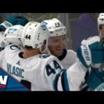 Sharks' Noah Gregor Wires Home Snapshot To Pick Up First Career Hat Trick vs. Coyotes