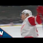 Red Wings' Jonatan Berggren Wins Neutral Zone Battle Before Sniping Goal vs. Maple Leafs