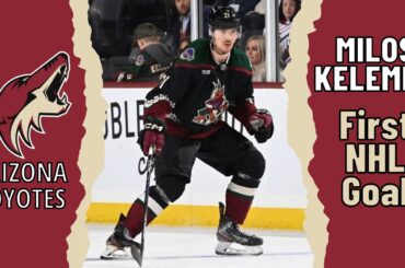 Milos Kelemen #21 (Arizona Coyotes) first NHL goal Apr 1, 2023