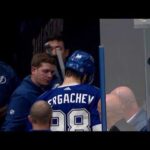 Mikhail Sergachev gets an injury vs Islanders, did not finish the game (1 apr 2023)