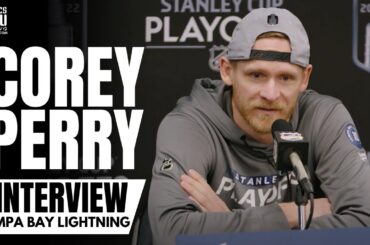 Corey Perry talks NY Rangers vs. Tampa Lightning Similarities, Ross Colton & Andrei Vasilevskiy