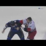 Tim Gleason vs Cam Janssen Oct 30, 2008