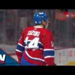 Canadiens' Nick Suzuki Grabs Pass Off Glass to Score Beautiful Breakaway Goal vs. Capitals