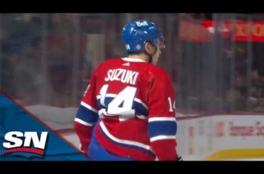 Canadiens' Nick Suzuki Grabs Pass Off Glass to Score Beautiful Breakaway Goal vs. Capitals