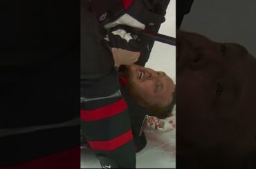 Anton Forsberg stretchered off after collision with Zach Hyman NHL22/23