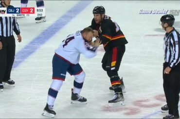 Mathieu Olivier vs Milan Lucic FIGHT, Blue Jackets @ Flames Jan 23 2023