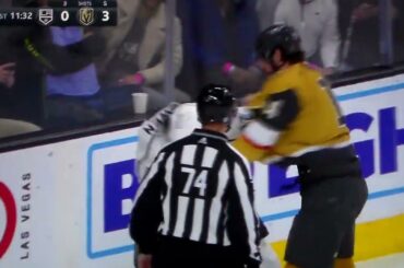 NHL hockey fight - Nick Hague(Golden Knights)vs. Zack MacEwen(Kings)