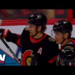 Senators Take Advantage Of Goofy Bounce Off Glass 30 seconds Into Game vs. Lightning