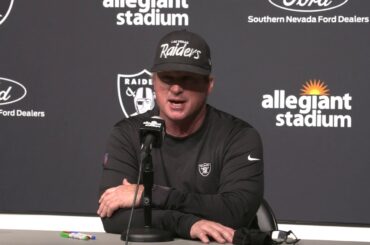 Raiders Jon Gruden on loss to Colts. Dec 13, 2020