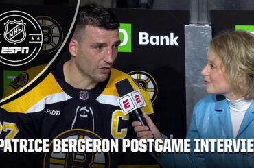 Patrice Bergeron says Bruins reaching 62 wins is special | NHL on ESPN