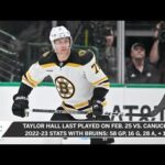 Taylor Hall Makes Much-Anticipated Return To Bruins Lineup Against Devils