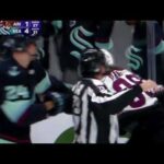 NHL hockey fight - Will Borgen(Kraken) vs. Liam O'Brien(Coyotes)