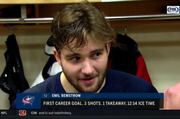 Emil Bemstrom happy to get first goal out of the way | BLUE JACKETS-COYOTES POSTGAME