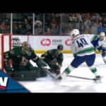 Canucks' Quinn Hughes Makes Beautiful Play To Set Up Pettersson For Opening Goal vs. Coyotes