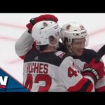 Devils' Luke Hughes Scores First NHL Goal With Dramatic Overtime Winner vs. Capitals